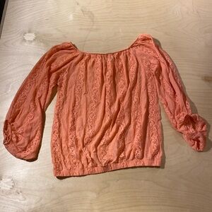 Poof! Lacy Blouse Size Small (JY)